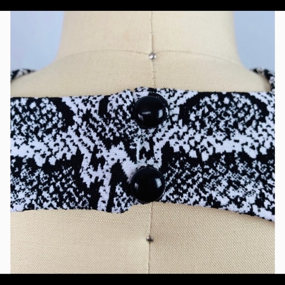 Caché Snake Black & White Dress - Picture 5 of 7